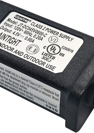 4.5V LED Controller LED Transformer Class 2 Power Supply, IP44 Waterproof Low Voltage Transformer US Plug for Christmas Light, String Light (4.5v 0.6a 1pack)