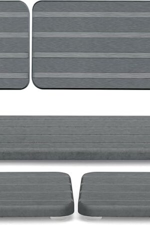 3PCS Water Absorbing Stone Tray for Sink,Stone Drying Tray,Diatomite,for Placing Kitchen and Bathroom Supplies,8 × 4inch and 4 × 4inch-Dark Gray