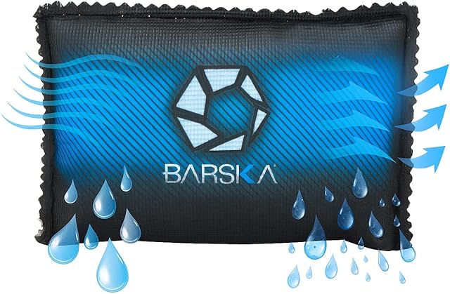 BARSKA Rechargeable Desiccant Dehumidifier - Safe Moisture Absorber for Home Closets, Gun Safes, Basement, Garage, Cars - Microwaveable - Portable Blue Dehumidifying Solution