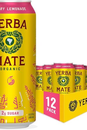 Yerba Madre Yerba Mate Berry Lemonade 15.5 Oz Pack of 12