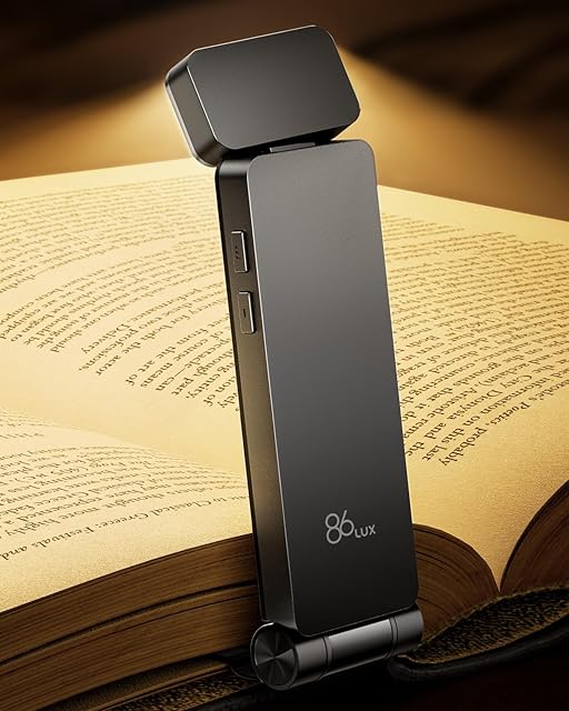 86lux Book Light LED Reading Light Grey