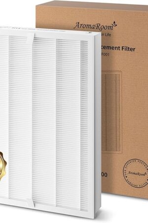 AromaRoom E-400 Air Purifier Filter H14 Filter Replacement, 3-Stage True Hepa Air Filter With Efficiency Activated Carbon, 11×2×15in, 1 Pack