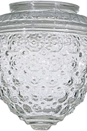 Clear Pineapple Glass Shade - 3-1/4-Inch Fitter Opening