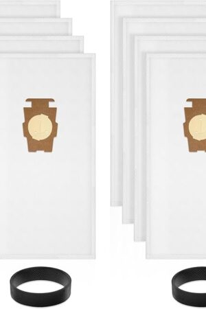 204814 Micron Magic HEPA Filter Plus Vacuum Bags 205811 204811 Compatible with Kirby Sentria, Sentria II, Avalir I, Avalir II, G3, G4, G5, G6, Diamond Edition, Generation 3 Vacuum (8 Bags + 2 Belts)