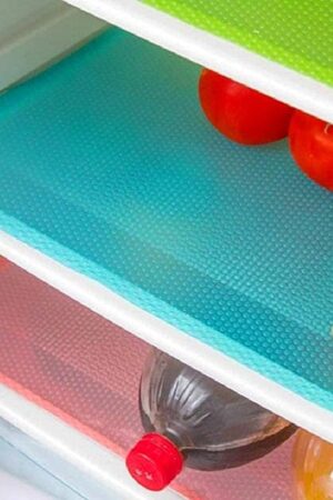 7 PCS Shelf Mats Refrigerator Liners Washable Refrigerator Pads Fridge Mats Drawer Placemats Home Kitchen Gadgets Accessories Organization for Top Freezer(2green+2pink+3blue)