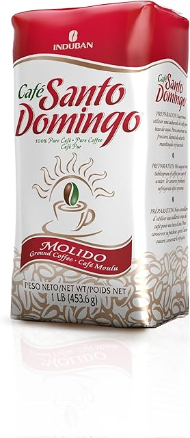 Café Santo Domingo, 16 oz Bag, Ground Coffee, Medium Roast - Product from the Dominican Republic (Pack of 1)