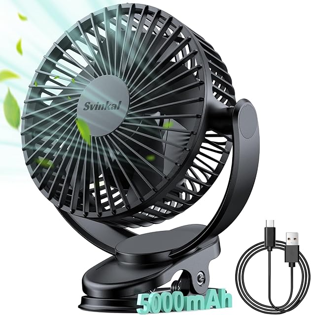Clip on Fan 6in Small Portable Fan