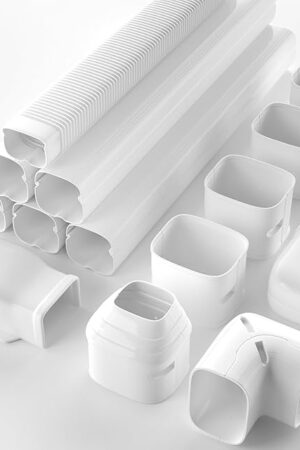3'' 19Ft Mini Split Line Set Cover Kit for Minisplit Ductless Linset Air Conditioners and Heat Pumps, Central AC Decorative Upgraded UV-Proof Strong & Durability PVC Pipe