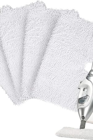 4 Pack Microfiber Steam Pocket Mop Pads Compatible for Shark Rectangle Mop Head S3500 Series,S3501,S3601,S3550,S3901,S3801,SE450,S3801CO, S3601D,SE450, Model # P119W,Machine Washable