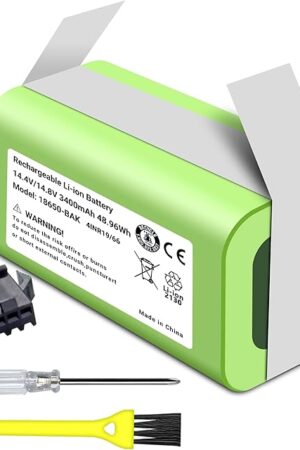 3400Mah Battery for Lefant M210 M210B M210P M213 M213S Series Robot Vacuum Cleaner 14.4V 36.3Wh with Installation Tools Vacuums Lithium Ion Batteria Replacement New