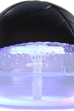 Water-Based Purifier Air Washer, Air Revitalizer & Freshener, Air Fresher with 7 LED Color Changing Light for Rooms (Black)
