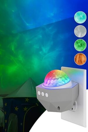 Enbrighten Galaxy Projector – Wall Plug-in Night Light with Space, Nebula, Aurora & Northern Lights Effects – Ideal for Bedroom, Playroom, Game Room, Parties, Kids & Adults (70334-T1)