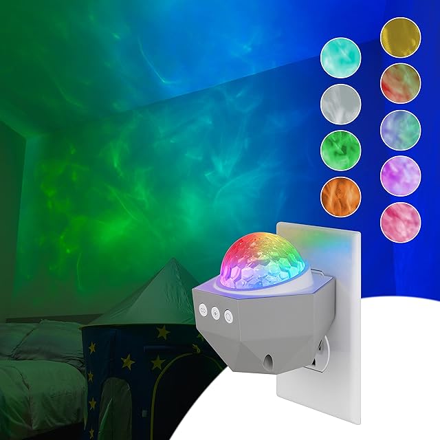 Enbrighten Galaxy Projector – Wall Plug-in Night Light with Space, Nebula, Aurora & Northern Lights Effects – Ideal for Bedroom, Playroom, Game Room, Parties, Kids & Adults (70334-T1)