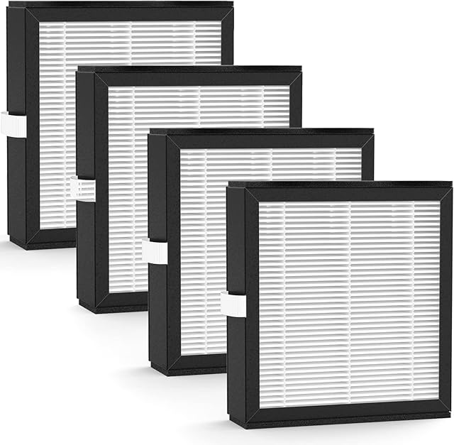 4 Packs Q10 Replacement Filters Compatible with Afloia Q10 Air Cleaner Purifier and Dehumidifier 2-in-1