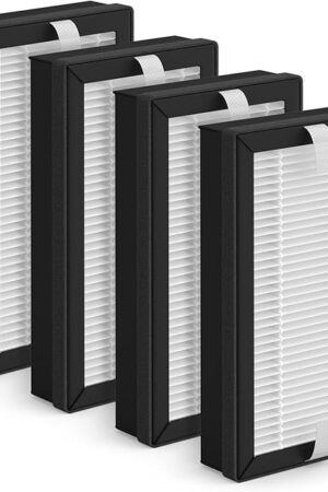 Air filter Replacement Compatible with EyeVac Air 2in1 Air Puri-fier, 2-in-1 Filtration with Activated Carbon Filter(4-pack)