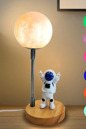 WLHONG Moon Lamp Space Buddy Lights 7 Color 3D Moon Table Lamp
