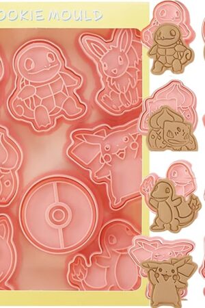 Cookie Cutter-8 Plastic Cookie Stamps-Cartoon Fun Cookie Mold，Children Baking Set
