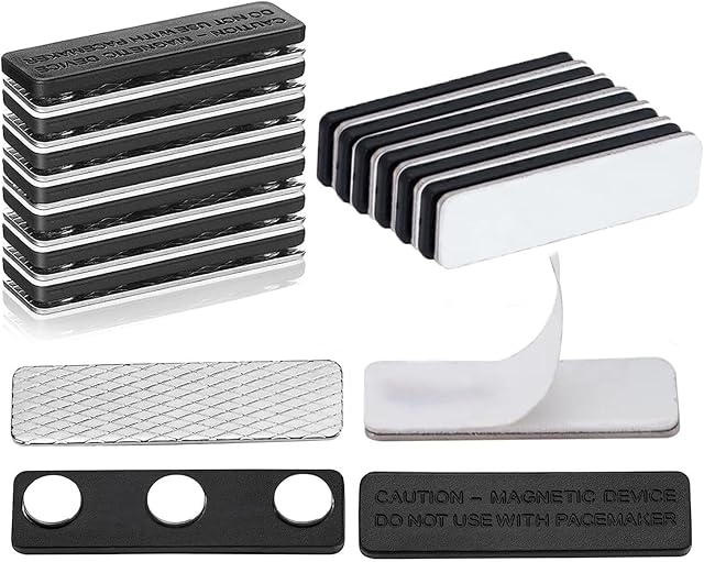 Blackout Blind Accessory,12Pair Magnetic Closure with Adhesive(Metal Board with Adhesive+Magnetic Board Without Adhesive),Magnet Clamp for Blackout Window Cover,Black Out Window Curtains and Shades