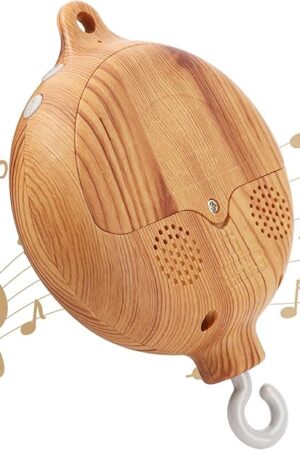 Baby Mobile Rotary Music Box Imitation Wood with Rotating Hook Crib Mobile Motor