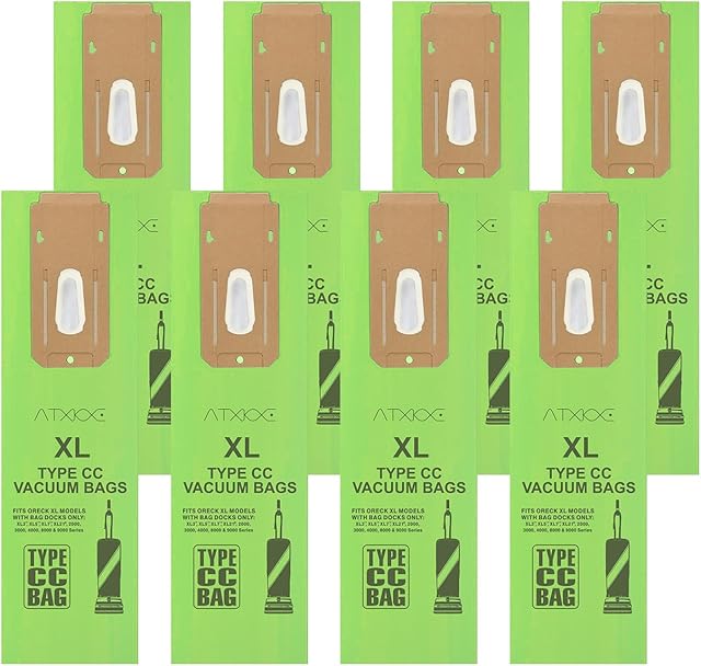 8 Pack Vacuum Cleaner Bags Fit for Oreck Type CC Vacuum Bags,Fit All Oreck XL Upright Vacuum