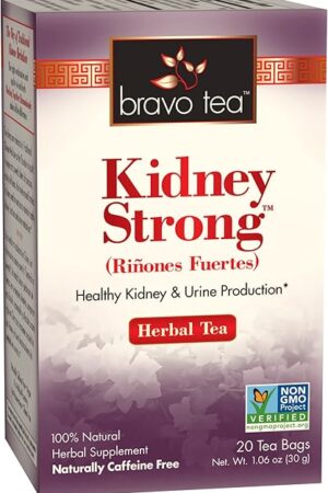 Bravo Tea Kidney Strong Herbal Tea Caffeine Free, 20 Tea Bags
