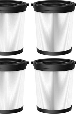 4 Pack FSV001 HEPA Filter Compatiable with Fabuletta FSV101, FSV001, VacLife VL732, Girnoor G160&G165, Afoddon A300, Lubluelu 202, Oraimo OSV-102, Besswin W26 Cordless Stick Vacuum Cleaners