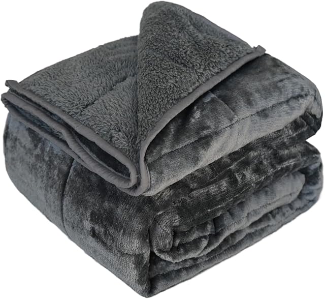 Weighted Blanket Sherpa Fleece 48"x72" 15 lbs