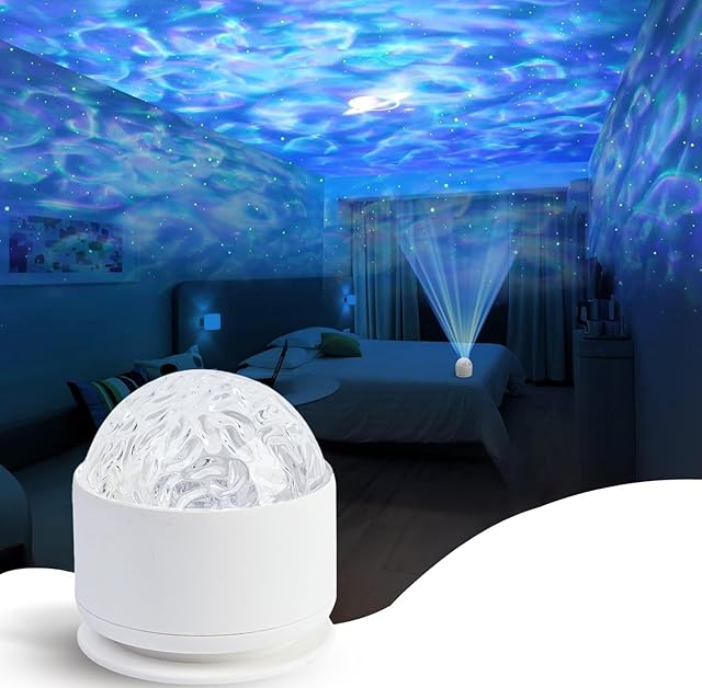 Calming Sensory Lights Ocean Light Projector with 7 Color Patterns