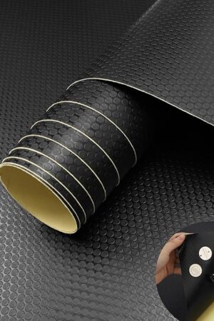 WochiTV Adhesive Shelf Liner 11.8 X 59 Inches Peel and Stick Kitchen Liner for Cabinets, Drawers Removable Protector Mat Waterproof Contact Covering for Dresser Pantry Countertops Shelves, Black