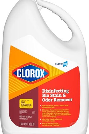CloroxPro Clorox Disinfecting Bio Stain and Odor Remover Refill, 128 Fluid Ounces (Packaging May Vary)