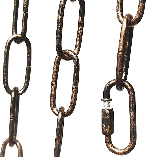 6ft Aged Bronze Finish Lighting Chain Industrial Style Deco Chain (4mm)