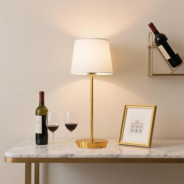 Cordless Table Lamp, 5000mAh Rechargeable Desk Lamp with Dimmable Magnetic RGB Bulbs & Remote, Battery Operated Small Wireless Lamp for Bedside, Dining Table, Kitchen Counter, Living Room