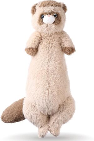 20.5 Inch Ferret Plush Stuffed Animal Long Cute Ferrets Pillow Soft Doll Stuffed Cute Toys Ferrets Lover Gift Kid Birthday Holiday Party Favor(Brown, 20.5 Inch)