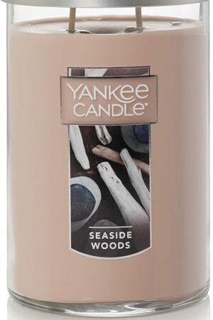 Yankee Candle Seaside Woods Scented Classic 22oz Large Tumbler 2-Wick Candle Over 75 Hours of Burn Time Ideal for Gifting or Home Decor