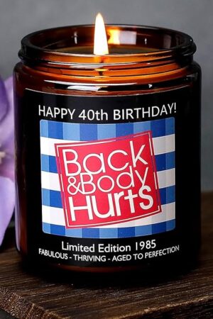 40th Birthday Gifts Women Men, 40th Birthday Decorations for Women Men, Funny 40th Birthday Candle Gifts for Her Him Mom Dad Husband Wife Best Friends Sister, 1984 40 Year Old Gift Ideas