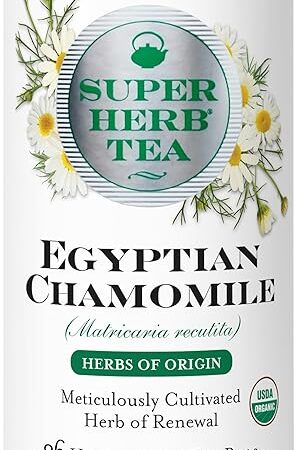 The Republic of Tea — Organic Egyptian Chamomile SuperHerb Tea Tin, 36 Herbal Tea Bags, Naturally Caffeine-Free Herbs of Origin
