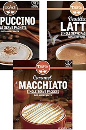 Cafe Tastle Cappuccino, Vanilla Latte, Caramel Macchiato, 30 Piece Assortment