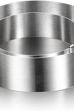 Amylove 6-12 Inch Round Cookie Cutter Adjustable Circle Cookie Cutter Stainless Steel Round Cake Trimmer for Baking Kit Mousse Layered Cake Biscuit Food Tiramisu Pastry