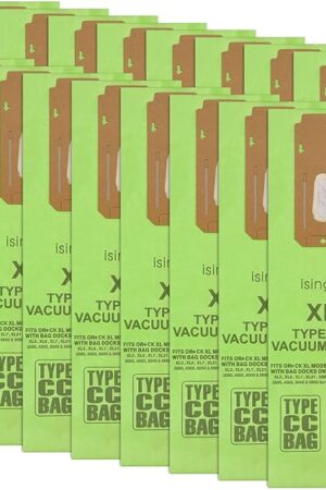 16 Pack Vacuum Bags Replacement for Oreck Type CC, Fit all Orеck XL Upright Vacuum Cleaner, XL XL2 XL7 XL21, Replaces Part #CCPK8, CCPK8DW, Green