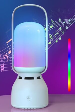 doopo Portable Night Light Bluetooth Speaker, Touch Control Bedside Lamp Dimmable, RGB Multi-Color Changing, Table Lamp for Bedroom, Baby Nursery, Best Gift for Teens, Kids, Women