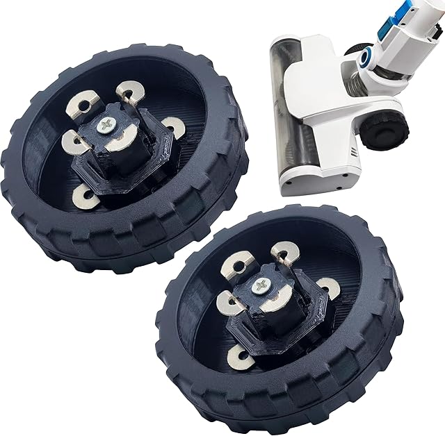 2PCS Black Upgraded Replacement Wheel for Hart 20V Stick Vacuum, Replacement Wheels Accessory, Suitable for HPSV50B,HPSV50,HPSV01B