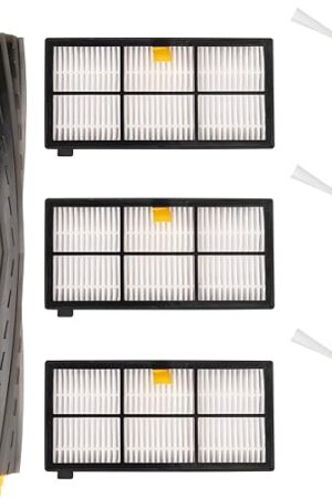 BlueStars Replacement Accessories Parts Kit for iRobot Roomba 800 900 Series 805 860 870 871 880 890 960 Robot Vacuum Cleaner | 1 Debris Extractor 3 HEPA Filters 3 Side Brushes - Extra Screws