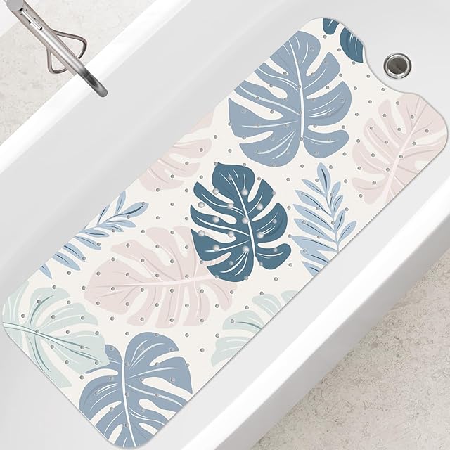Bath Mat Bathtub Shower Mat 40 X 16 Inch Leaf