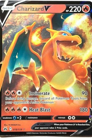 The Pokemon - Charizard V 018/159 - Crown Zenith - Ultra Rare Card