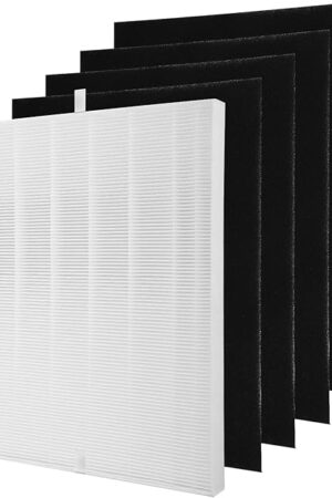 115115 Replacement Filters A Compatible with Winix 5300, 6300, C535, 5300-2, 6300-2, P300, AM90, 9000, 5000, 5000B, C909, 9800 Air Purifier, 1 True HEPA Size A Filter & 4 Carbon Pre-Filters