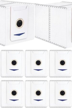 12 Pack Replacement Dust Bags for Yeedi M12 PRO+ Robot Vacuum Cleaner Spare Parts Accessories, 3.9L Large Capacity Dirt Disposable Vacuum Bags