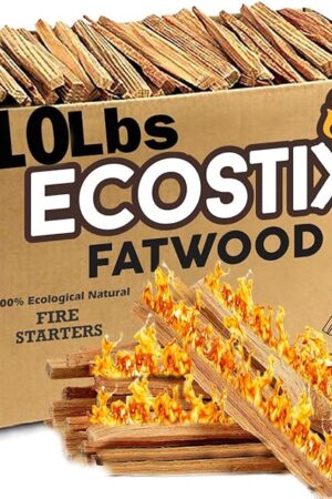 Eco-Stix Fatwood Fire Starter Kindling Firewood Sticks Bulk Packaged Firestarters 100% All Natural Resin Ocote Pine 10 Lbs