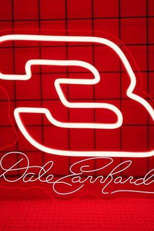 Dale Earnhardt's 3 Neon Sign Legends Never Die Neon lights Racing Themed Light Sign Tribute to The Intimidator for Wall Decor Neon Light for Racing Fans and Man Caves Gifts(12.9 * 10.7in)