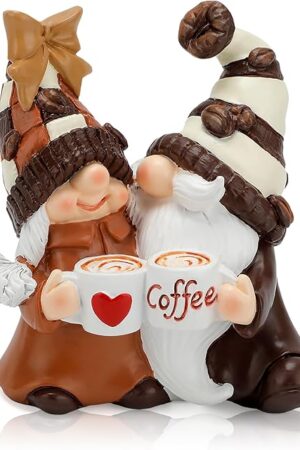 Coffee Gnomes Coffee Bar Decor Accessories Spring Summer Gnome Decorations Gifts Fall Gnomes Decorations for Home Tiered Tray Table Ornaments Indoor
