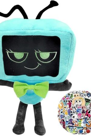 Dandy's World Plush 11" Vee Plush Stuffed Figure Pillow for Video Game Fans Room Decor with a Sticker Set